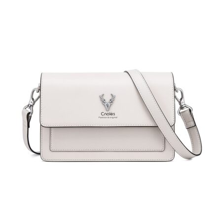 Cnoles White Color Leather Crossbody Bags 2