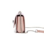 Cnoles Small Square Cute Metal Pink Chain Handbag 5