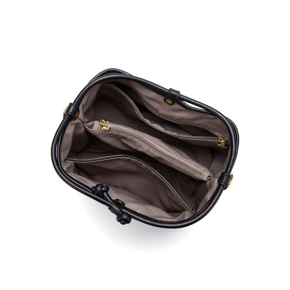 Cnoles New Female Bucket Bag Genuine Leather Crossbody Bags 4
