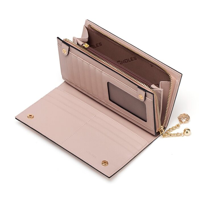 Cnoles Long Envelope Wallet Soft Leather Women Purses Handbag 6