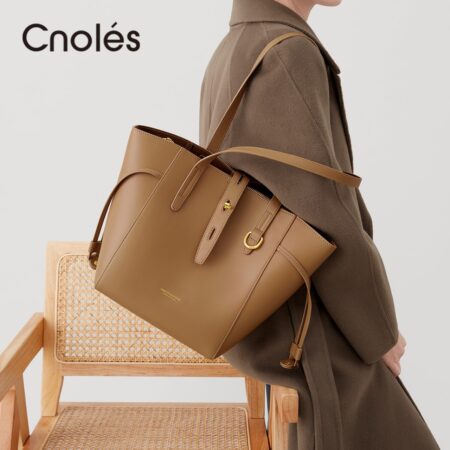 Cnoles Vintage Retro Designer Tote Bag Bucket Bag Crossbody Bag 1