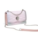 Cnoles Small Square Cute Metal Pink Chain Handbag 4