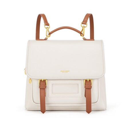 Cnoles Milk White Large Capacity Female Luxury Backpacks for Teenagers School Bag 2