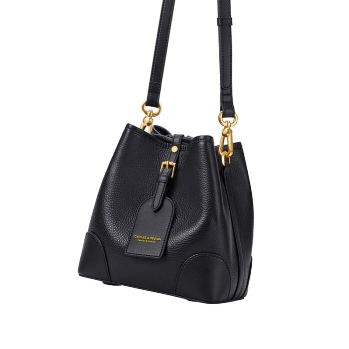 Cnoles New Female Bucket Bag Genuine Leather Crossbody Bags 3
