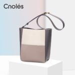 Cnoles Famous Brand Designer 2-IN-1 Leather Gray Crossbody Bag 4