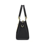 Cnoles Black Cowhide Leather Tote Bag