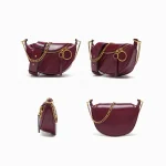 Cnoles Luxury Leather Saddle Bag