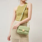 New Green Women's Leather Crossbody Bag