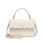 Cnoles Off-White Petal Pattern Shoulder Bag