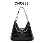 Cnoles Cowhide Leather Crossbody Bag