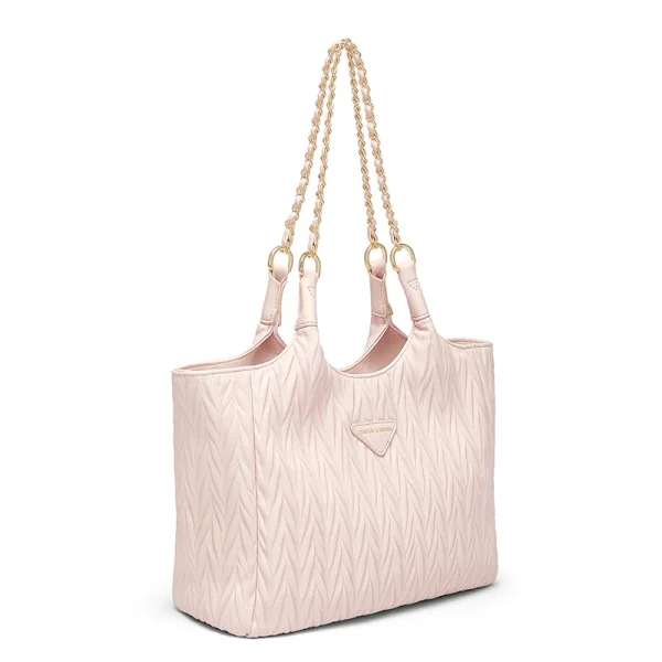 Cnoles Pink Elegant Top-Handle Tote Bag