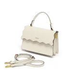 Cnoles Off-White Petal Pattern Shoulder Bag