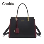 Cnoles Elegant Cowhide Top-Handle Shoulder Bag