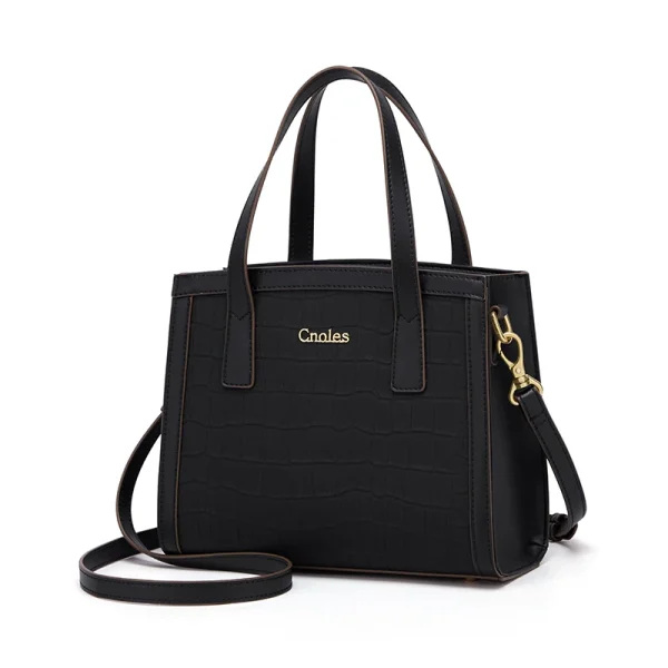 Cnoles 2024 Black Luxury Top-Handle Shoulder Bag