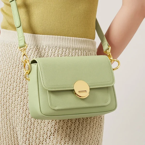 New Green Women's Leather Crossbody Bag