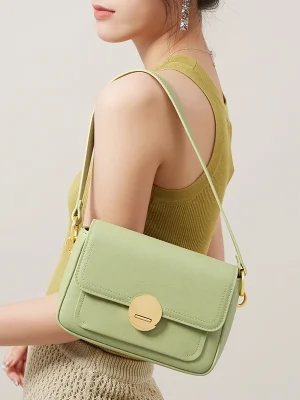 New Green Women's Leather Crossbody Bag