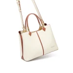 Cnoles Elegant Cowhide Top-Handle Shoulder Bag