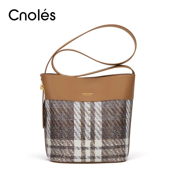 Cnoles 2024 Vintage Bucket Shoulder Bag