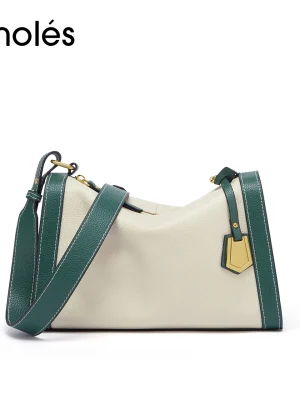 Cnoles 2024 Green and Off-White Crossbody Bag