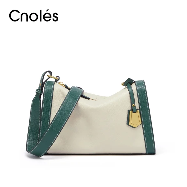 Cnoles 2024 Green and Off-White Crossbody Bag