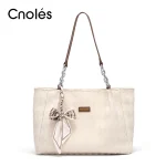 Cnoles Women’s Tote Bag – Diamond Chain and Silk Scarves