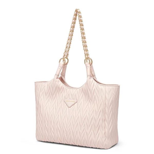 Cnoles Pink Elegant Top-Handle Tote Bag