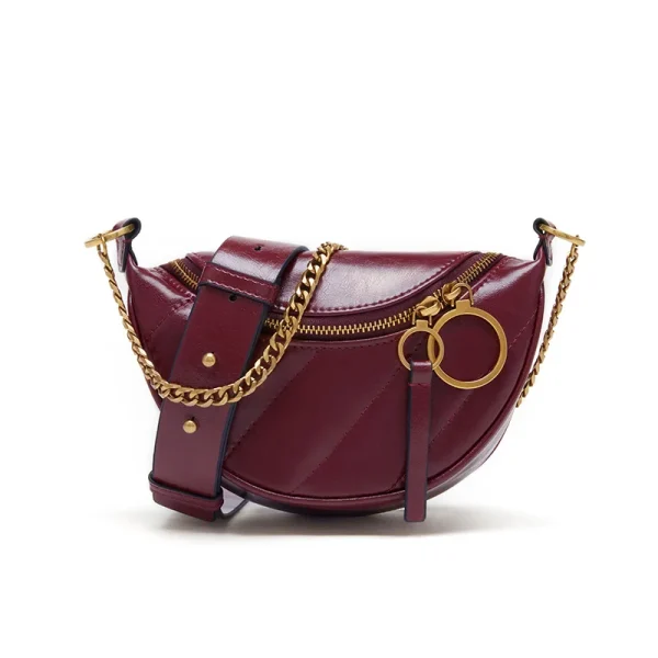 Cnoles Luxury Leather Saddle Bag