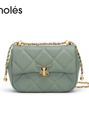 Cnoles Diamond Chain Crossbody Bag