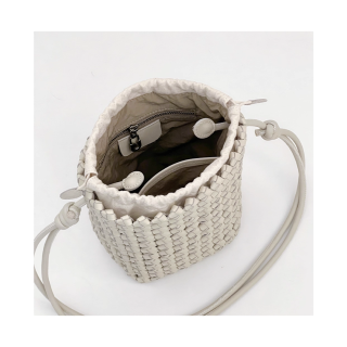 Cnoles Handwoven Vegetable-Tanned Cowhide Bucket Bag – Women’s Underarm & Shoulder Commuter Bag