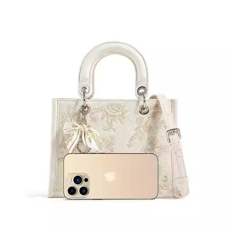 Cnoles Light Luxury Embroidered Handbag – 2025 Women’s Shoulder & Messenger Tote Bag